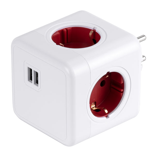 Travel PowerCube Pro Certified 79634 6-scaune, 4 prize pentru copii Schuko AC 220-240V & 2 USB Max 2.1A/DC 5V, MAX LOAD 3680W/16A