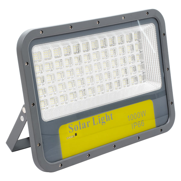 HECATE 90208 Αυτόνομος Ηλιακός Προβολέας LED SUPREME Series SMD 1000W 100000lm με Ενσωματωμένη Μπαταρία 80000mAh - Φωτοβολταϊκό Πάνελ με Αισθητήρα Ημέρας-Νύχτας και Ασύρματο Χειριστήριο RF 2.4Ghz Αδιάβροχος IP66 Ψυχρό Λευκό 6000K - 3 Χρόνια Εγγύηση