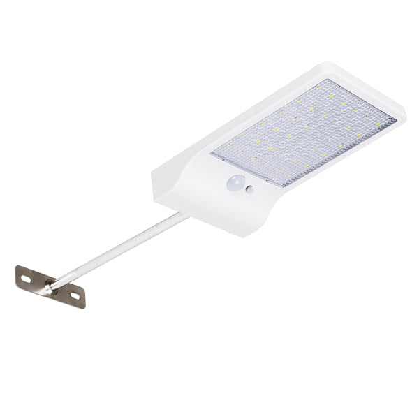 71467 perete solar autonom LED alb alb SMD 4W 550lm cu baterie încorporată 2200mAh - Panouri fotovoltaice - montare - zi -noapte senzor PIR IP65 White rece 6000K