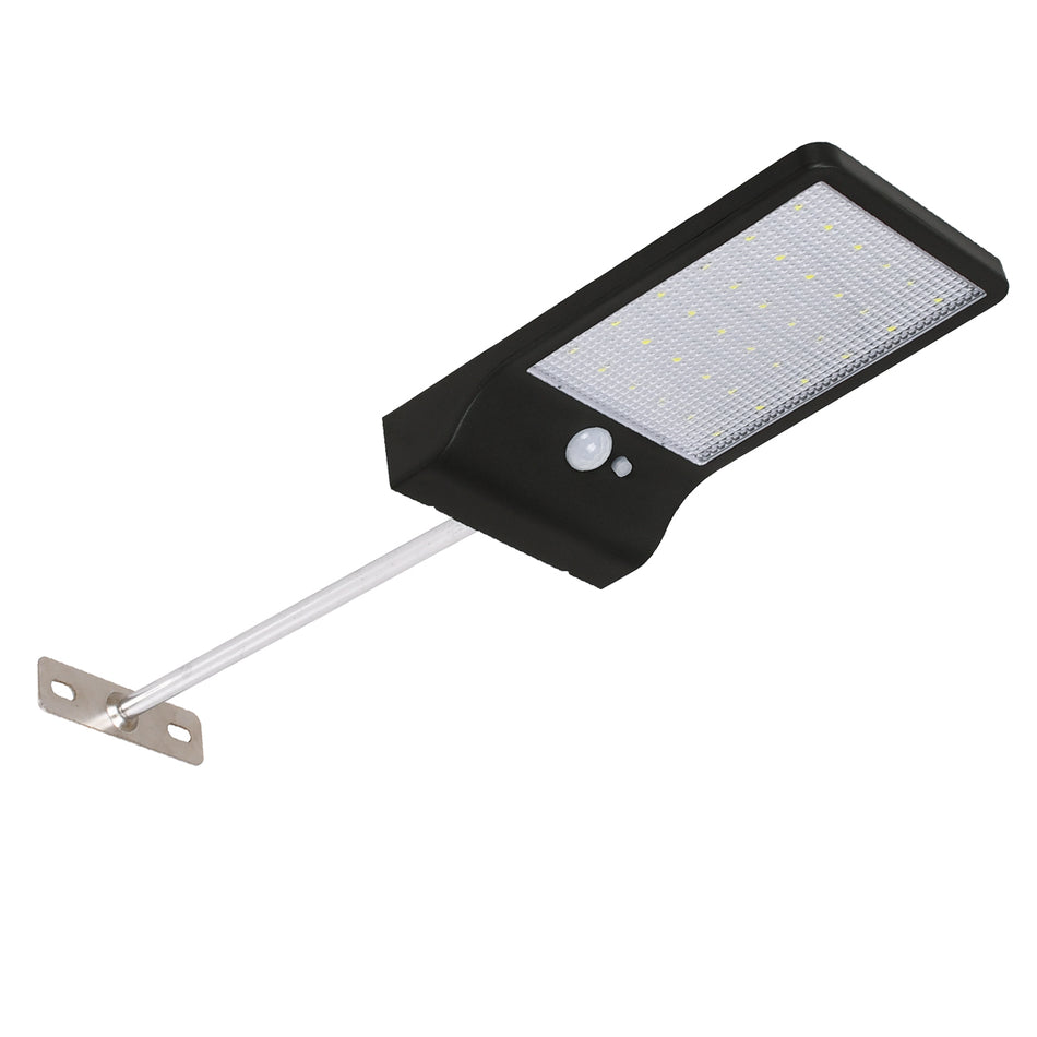 GLOBOSTAR® RASOL 71469 Προβολέας με Ανιχνευτή PIR / Αισθητήρα Κίνησης LED 4W 200lm 120° DC 5V με Φωτοβολταϊκό Panel 5V 0.3W & Επαναφορτιζόμενη Μπαταρία Li-ion 3.2V 2200mAh Αδιάβροχο IP65 Ψυχρό Λευκό 6000K - Sanan SMD Chip - Μαύρο - Μ18.5 x Π11 x Υ3cm -...