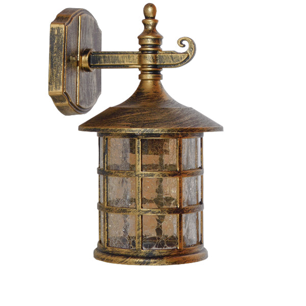 GLOBOSTAR® PHAROS 01228 Vintage Φωτιστικό Τοίχου - Απλίκα με Ντουί 1 x E27 AC 220-240V IP20 - Μπρούτζινο Εφέ Σκουριάς - Μ17 x Π19 x Υ29cm